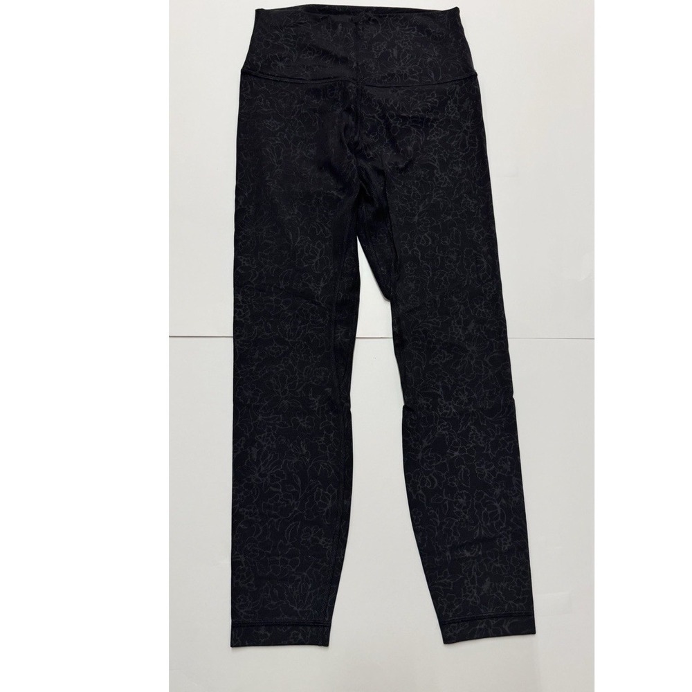 Lululemon Align HR Pant 25" Size 6 Black Multi Women's Tights